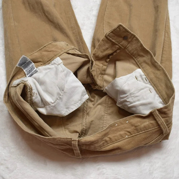 Old Navy The Rockstar Corduroy Pants Sz 10 Skinny Low Rise Camel Khaki Y2K 90s - Picture 12 of 16